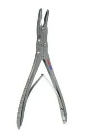 Zaufel Jansen Bone Rongeurs 7" Slightly Curved Double Action Jaws Spring Handle