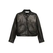[Iro] Iro Button-fastening Patch-pocket Leather Jacket 36 FR BLACK
