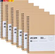 6 Pack A5 Lined Notebook, Spiral Notebook for School, Study, Office, 120 Pages/6