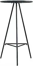 High Top Table, Round Side Table End Coffee Table, Counter Tall Round Kitchen Breakfast Bar Modern Bistro Pub Tables Pedestal Metal Table