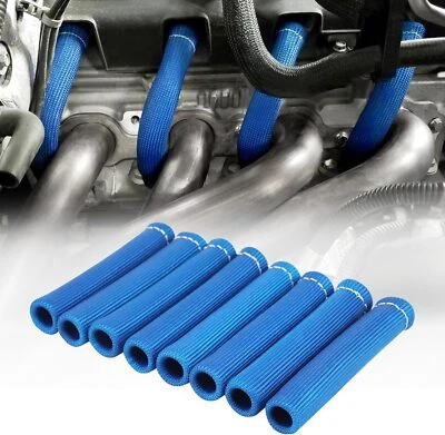 Blue Spark Plug Wire Boots Thermal Protection Insulator Sleeve Fit Toyota (for: Toyota)