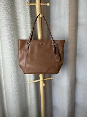 Brown Peyton Coach Leather Tote-New with Tags