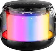 [GZSSEL-shops] Portable Bluetooth Speaker with Light, Night Light LED Wireless Speaker, Magnetic Waterproof Speaker, TWS Stereo Pairing, Mini Small Speaker for Shower, Home, Outdoor, Traveling (A)