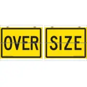 OVERSIZE HINGED 2 PIECE 600 X 500MM CLASS 2 REFLECTIVE SIGN, WITH ANTI LUCE - AL