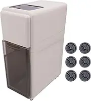 Slim Bathroom Storage Cabinet, Plastic Water Proof Bathroom Storage Organizer with Wheels for Laundry (Double Layer)