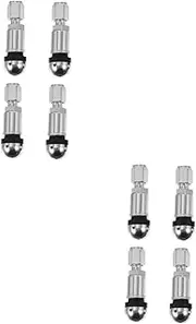 ULTECHNOVO 2sets Aluminum Alloy Tire Stems Tubeless Valve Caps for Wheel Universal Fitment 4pcs*2