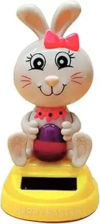 Solar Powered Dancing Bunny, Cute Bobblehead Figure, Dashboard Solar Dancer, Adorable Shaking Doll, Fun Decorative Ornament for Vehicle, Desk and Home Decoration