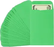 uxcell Money Envelope, 25 Pack 3.5" x 2.2" Cash Envelopes Money Holder Bags Budgeting Saving Challenge Letter for Gift Coins Checks Tickets Jewelry Passport Card, Deep Green