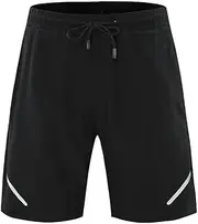 [SUIOPPYUW] Running Shorts Men Quick Dry 5 inch Pants with Zipper Pocket Waist Band Sports Trousers Summer Bottoms Outdoor Fitness Training