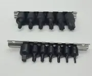 15pc 3/8" & 1/4" Socket Wrench Torx IMPACT Bit Set T10-T60 Snap in Rail Holder