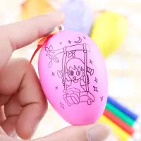 在飛比找樂天市場購物網優惠-復活彩蛋 兒童dy手工彩繪雞蛋套裝玩具蛋仿真手繪畫塑料涂色