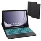 for Galaxy Tab A9+ 11 inch Case with Keyboard - 7 Color Backlit Detachable