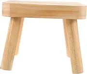 BRIGHTFUFU Portable Wooden Step Stool for Adults Compact Footstool with Strong Load Bearing for Kitchen Bathroom Bedroom and Outdoor Use Stylish and Versatile Design