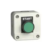 Start Box - Push Button Switch, 1 Gang, Green Button, Non Latching - startbox