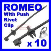 ALFA ROMEO CABLE TIES ZIP TIE WRAP PUSH RIVET CLIP WIRING LOOM HARNESS RELEASE