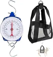 Yogayet Mechanical Hanging Scales 440lb/200kg, High Accuracy Spring Dial Weight Scale Big Game Scale for Kitchen Fishing Hunting Farms,Blue