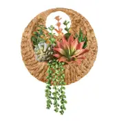 Collections Etc Realistic Artificial Succulent Hanging Basket