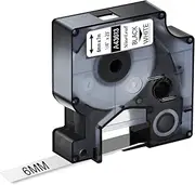 NineLeaf 1 Pack Compatible for DYMO D1 43613 S0720780 6mm 1/4" x 23ft Black on White Label Tape Refill Work in LabelManager 160 280 420P 360D 210D PnP 500TS LabelWriter 450 Duo ColorPop Label Maker