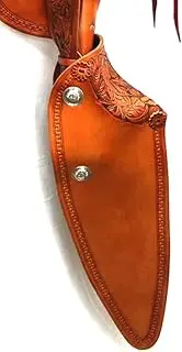 Western Saddle Tapaderos Stirrups Leather Handmade Sold in Pair Set ME-WTS-061