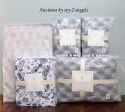 Pottery Barn Kids HAZEL JACQUARD HEART F/Q Quilt+Shams+Sheet+Pillow BLUE PURPLE
