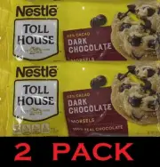 Nestle Toll House DARK CHOCOLATE Morsels Baking Chocolate Chips 10oz Bag 2 PACK