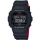 CASIO G-SHOCK 絕對強悍黑紅經典方形計時錶/DW-5600HR-1