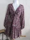 Xtraordinary nwt 3 purple floral print empire waist tiered skirt peasant dress