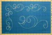 Quilting Full Line Stencil Along the Way Swirl Border Reusable for Quilts use Pounce A3 60000