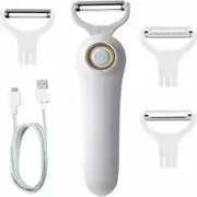 Electric Vegetable Peeler, Handheld Julienne Potato Peeler Slicer 3-in-1 Set Kitchen Gagets Tools for Apple Carrot Potato with 3 Different Blades