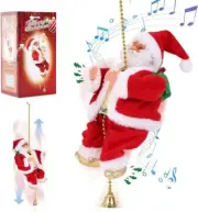 Climbing Rope Santa w/ Music, Christmas Tree Pendant Ornament Holiday Decoration
