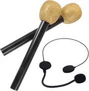 Totority Y Microphone Microphone Speaker Boys and Girls Plaything Props Glitter Foam for Safe for Children