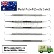 Dental Endodontic Hygiene Probe Hook Dentists Pick Explorer 6 Double Ended