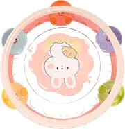 TOYANDONA Double Row Tambourine Drum for Kids Early Intelligence Development Baby Handheld Toys Musical Educational Drum Hand Bell Percussion Instrument