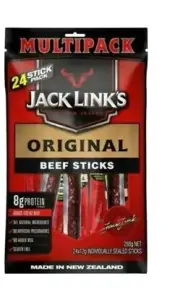 2x Jack Link's Original Beef Jerky 288g Made in New Zealand -Beef Sticks 24 Pack