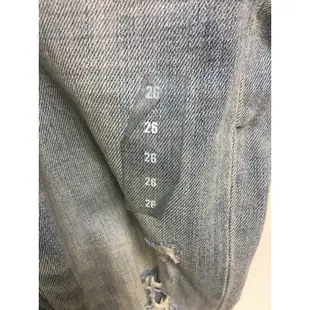 全新 正品 Abercrombie & fitch 刷破牛仔褲 26號 現貨 a&f