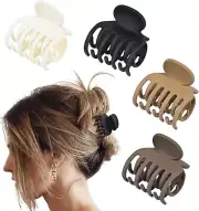 Double Row Teeth Hair Clips Small Claw Clips for Thin Hair 4 Pack 1.6" Medium Ma