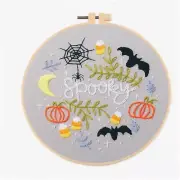 Spider Stitch Art Kit: Beginner's Embroidery Set with Hoops, Threads, and Patter