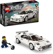 LEGO Speed Champions Lamborghini Countach 76908 Building Kit; Collectible Model of the Iconic 1970’s Super Sports Car for Kids Aged 8+, Includes a Driver Minifigure with Helmet and Wrench (262 Pieces)