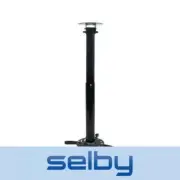 Black Projector Mount Bracket Extendable 70-117cm suits Flat or Angled Ceiling