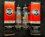 2 NOS NIB Matched RCA Siemens 6GW8 ECL86 Tubes Germany 1967