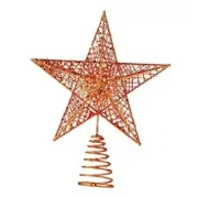 Christmas Tree Topper Star,Glittering Christmas Tree Decoration Bronze