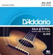 D'Addario EJ40 Silk & Steel Folk Guitar Strings, 11-47