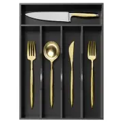 Greenual Black Silverware Organizer 10 In Utensil Organizer Silverware Tray f...