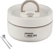 Portable Insulated Lunch Container, Stackable Stainless Steel Insulated Thermal Compartment Food Container, for Family, Work, Student qzjijosen (White,Single Box L)