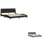 vidaXL Bed Frame with LED Lights Slat Mattress Base Bedstead Bedroom Velvet vida