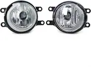 Car Fog Lamp Assembly For Toyota RAV4 2009-2013 Front Bumper Fog Light Daytime Running Lamp Frame Trim Cover Foglight Foglamp Front Bumper Fog Light(B Cover 1 pair)