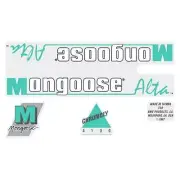 Mongoose - 1987 Alta aqua Decal set - old school bmx