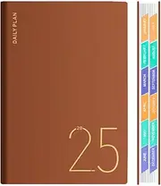 Weforu 2025 A5 Planner Notebook, Calendar Scheduler Monthly Planner Daily Planner Paperback for Home Office School Diary Travel