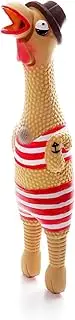 Charming Pet Grandpa Gimpy Hip Latex Rubber Squawking Chicken Dog Toy, Large