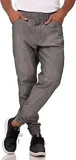 [Chef Works] Mens Jogger 257 Chef Pants Chefs Pants - Black